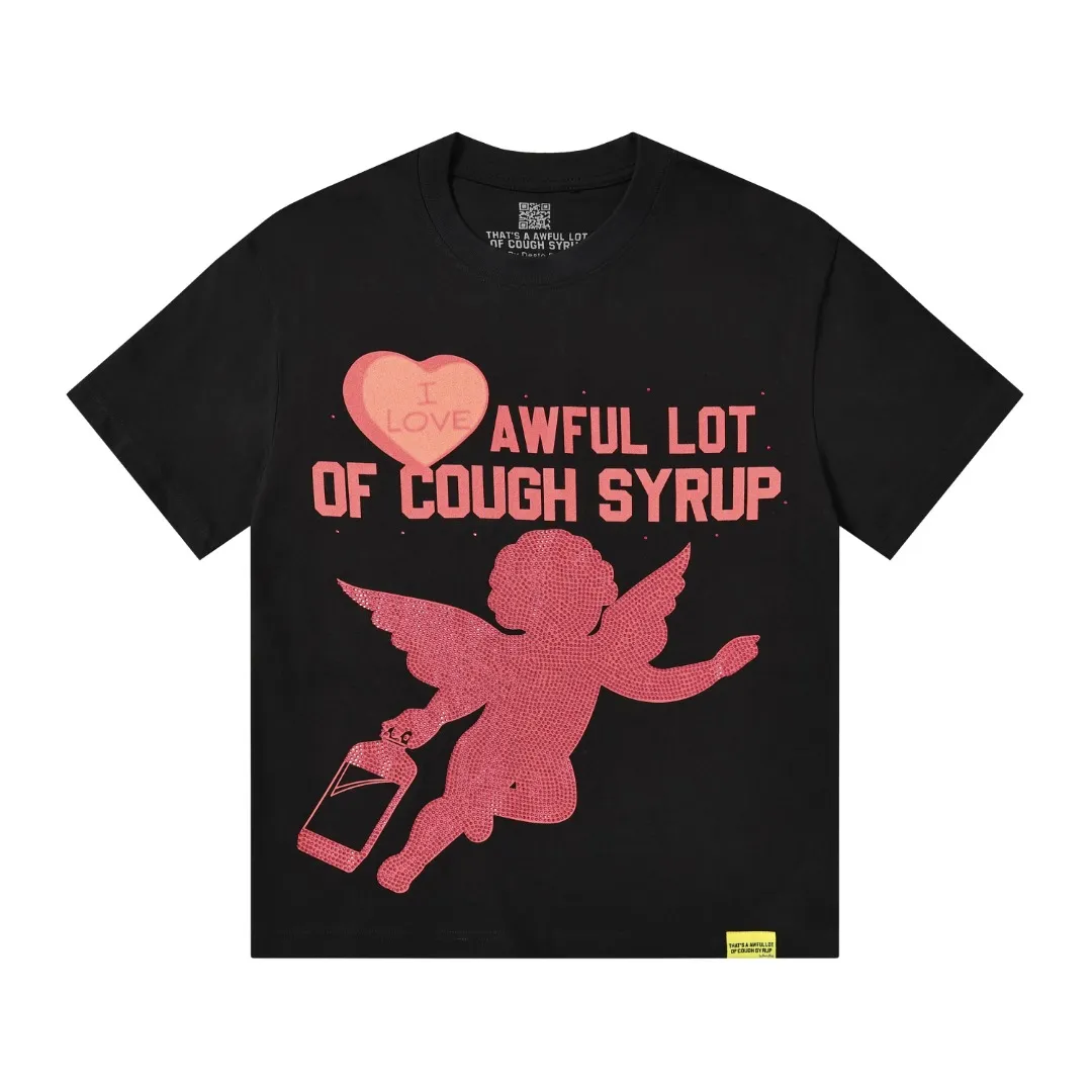 2241# Black/ （ ） THAT'S A AWFUL LOT OF COUGH SYRUP In Stock T （fabric):32 Sizes（size）：S-M L X L （colour）： Black） 👉